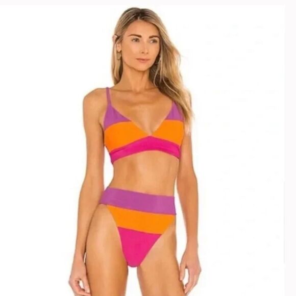 Beach Riot Other - Beach Riot Alexis Block High Waisted Bottom size S